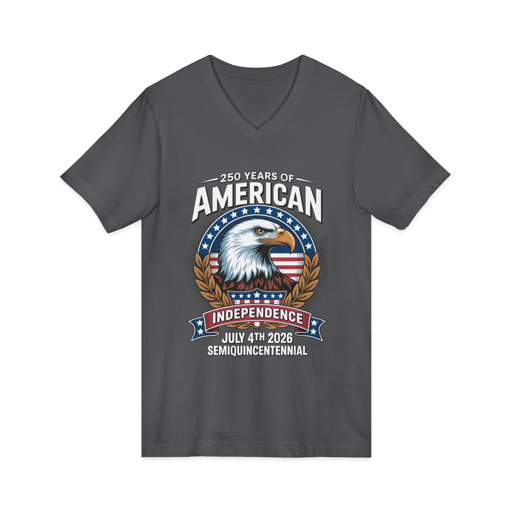 250 Years of America 1776-2026 Jersey Short Sleeve V-Neck Tee