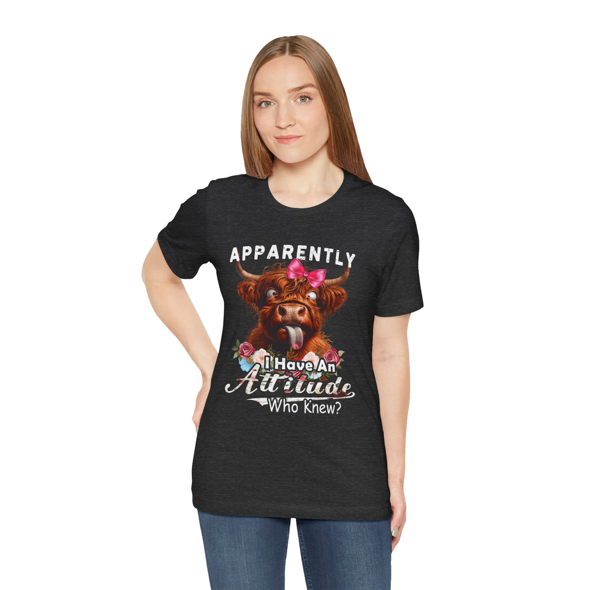 Apparently, I Have an Attitude Who Knew Unisex Jersey Short Sleeve Tee