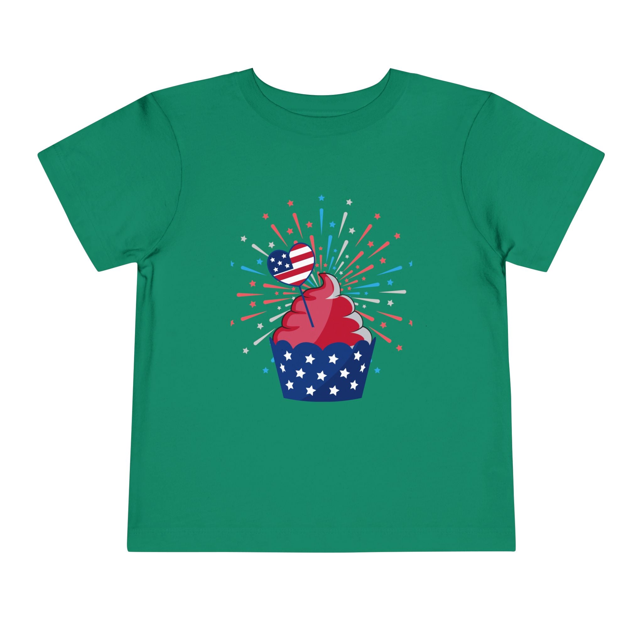 Cupcake with Fireworks Toddler Tee | 2T-5T