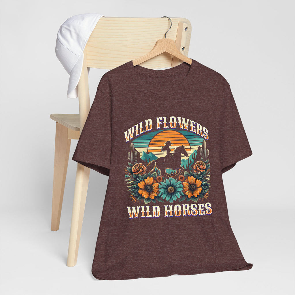 Wildflowers & Wild Horses Western T‑Shirt
