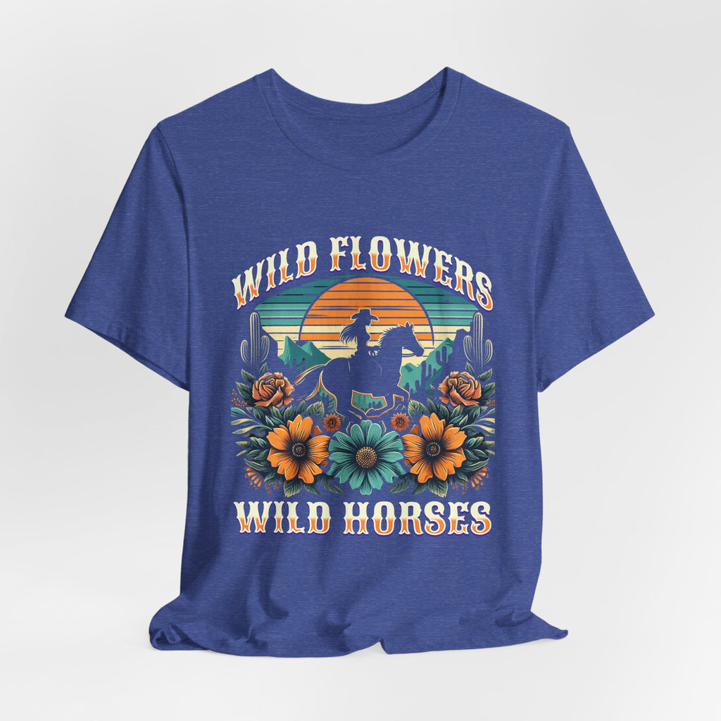Wildflowers & Wild Horses Western T‑Shirt