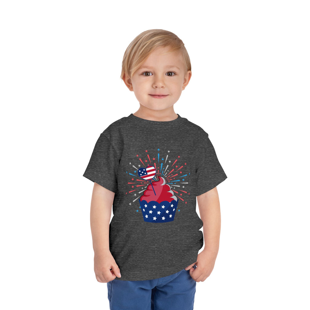 Cupcake with Fireworks Toddler Tee | 2T-5T