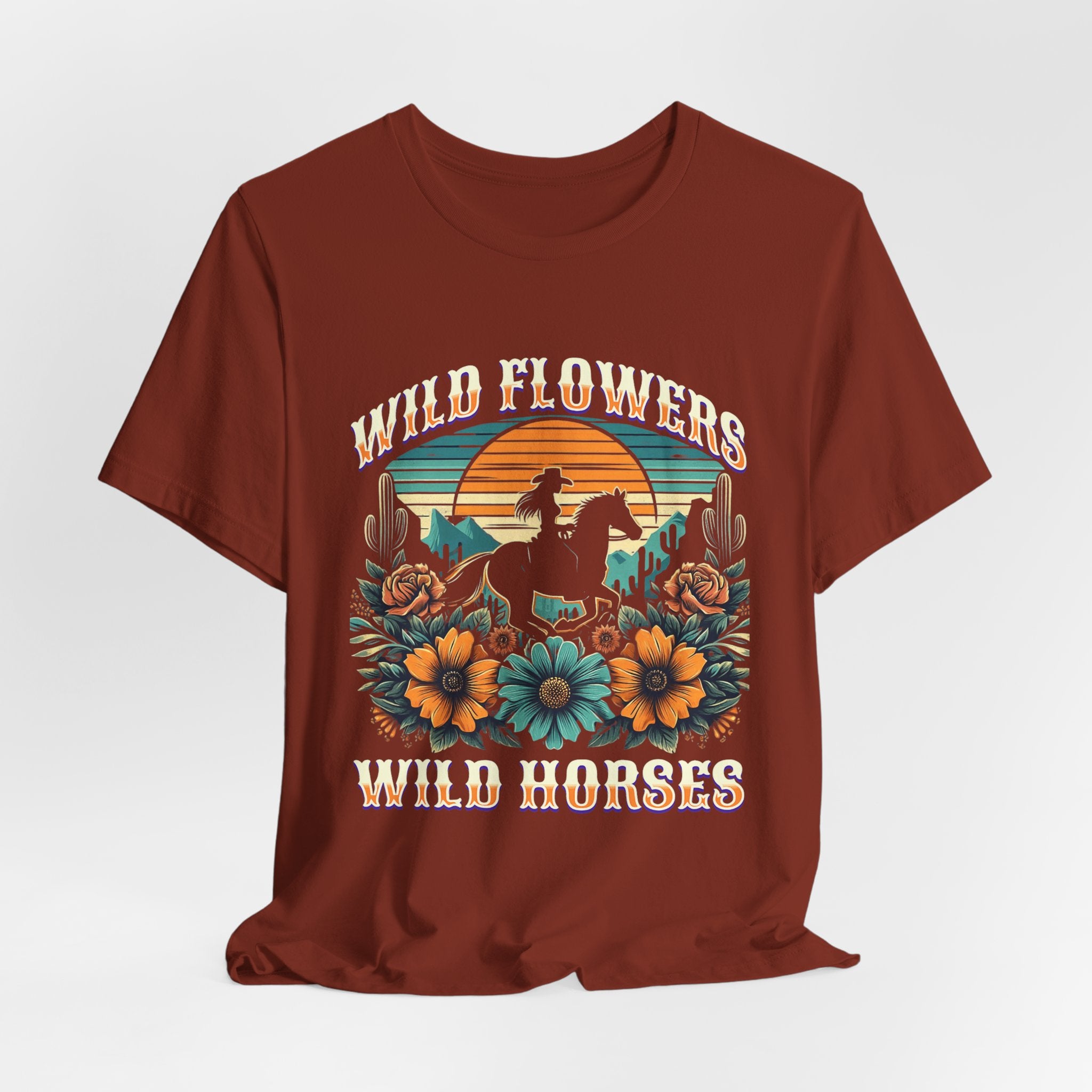 Wildflowers & Wild Horses Western T‑Shirt