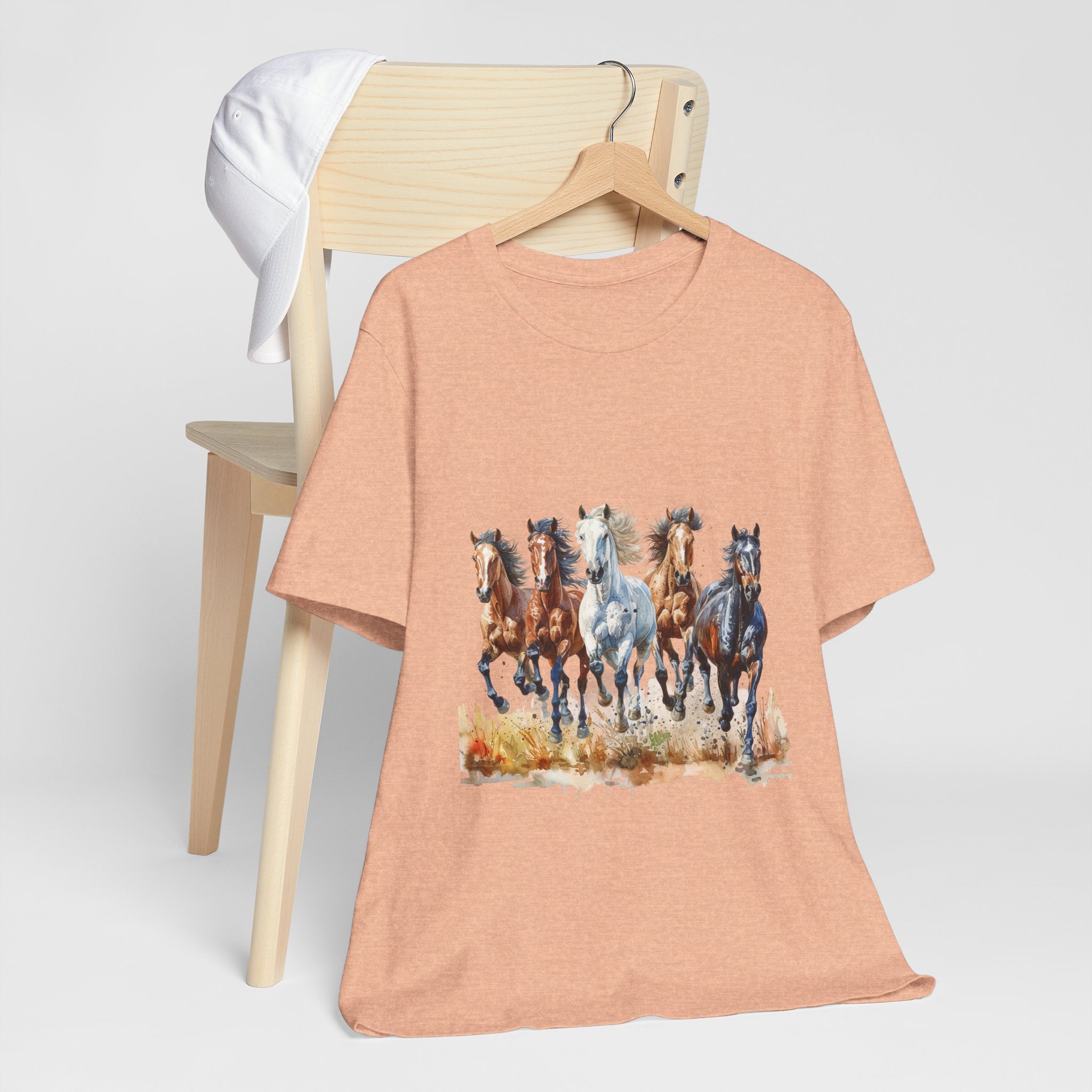 Western Wild Horses Jersey Short Sleeve Tee