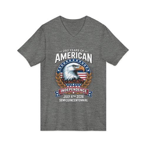 250 Years of America 1776-2026 Jersey Short Sleeve V-Neck Tee