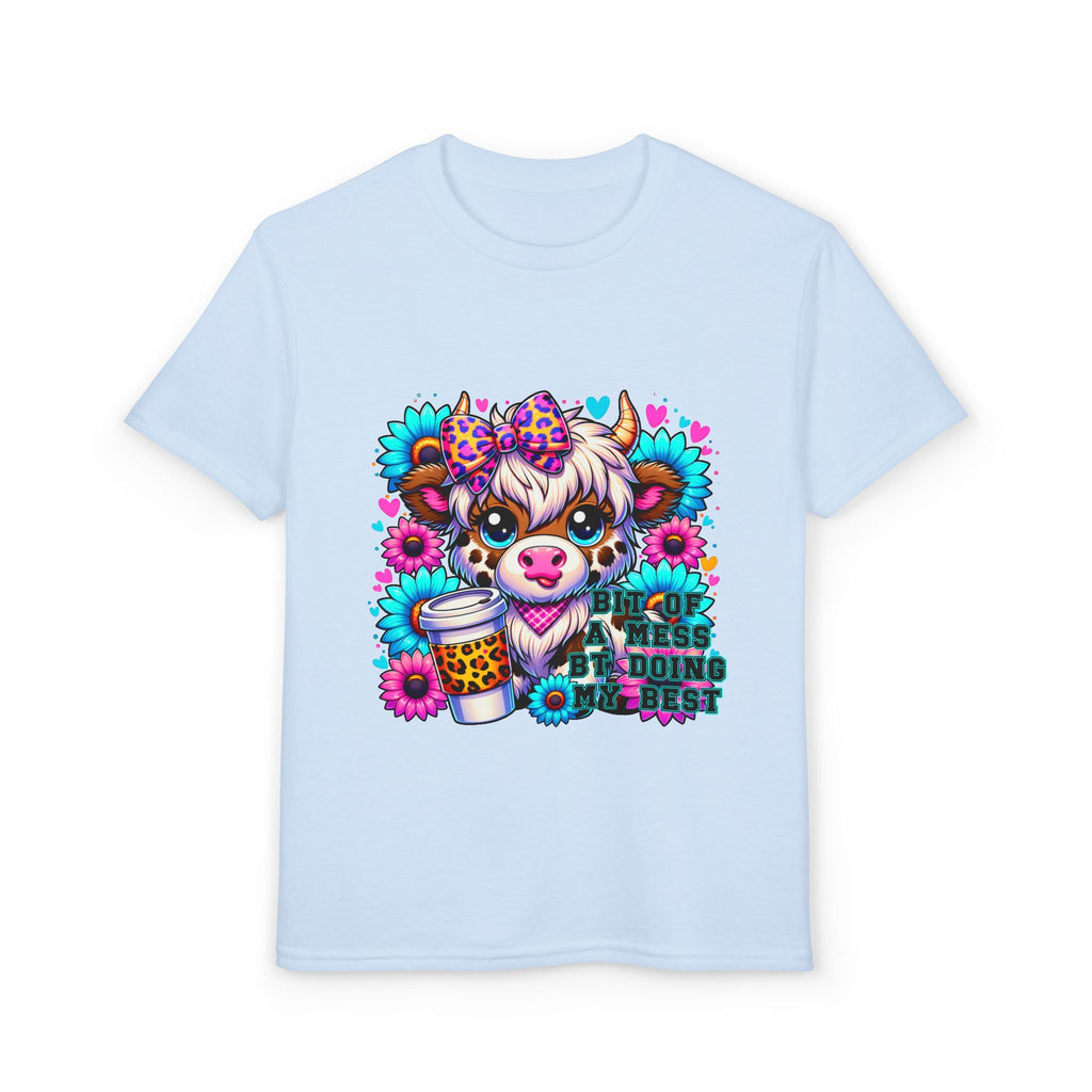 Highland Cow 'Doing My Best' Youth T-Shirt