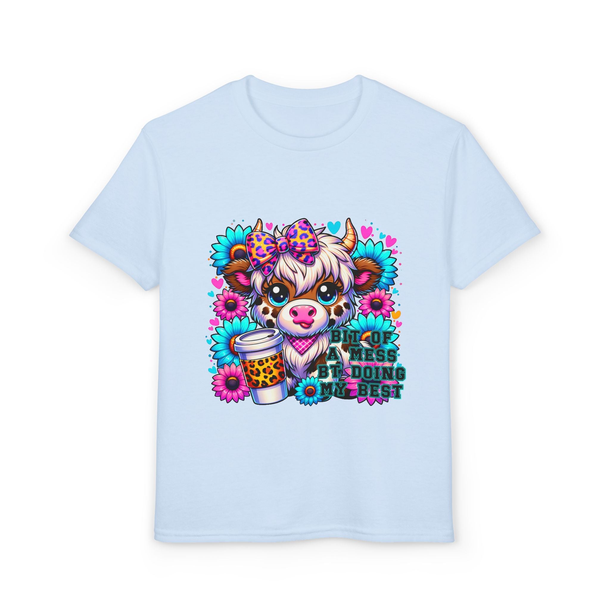Highland Cow 'Doing My Best' Youth T-Shirt