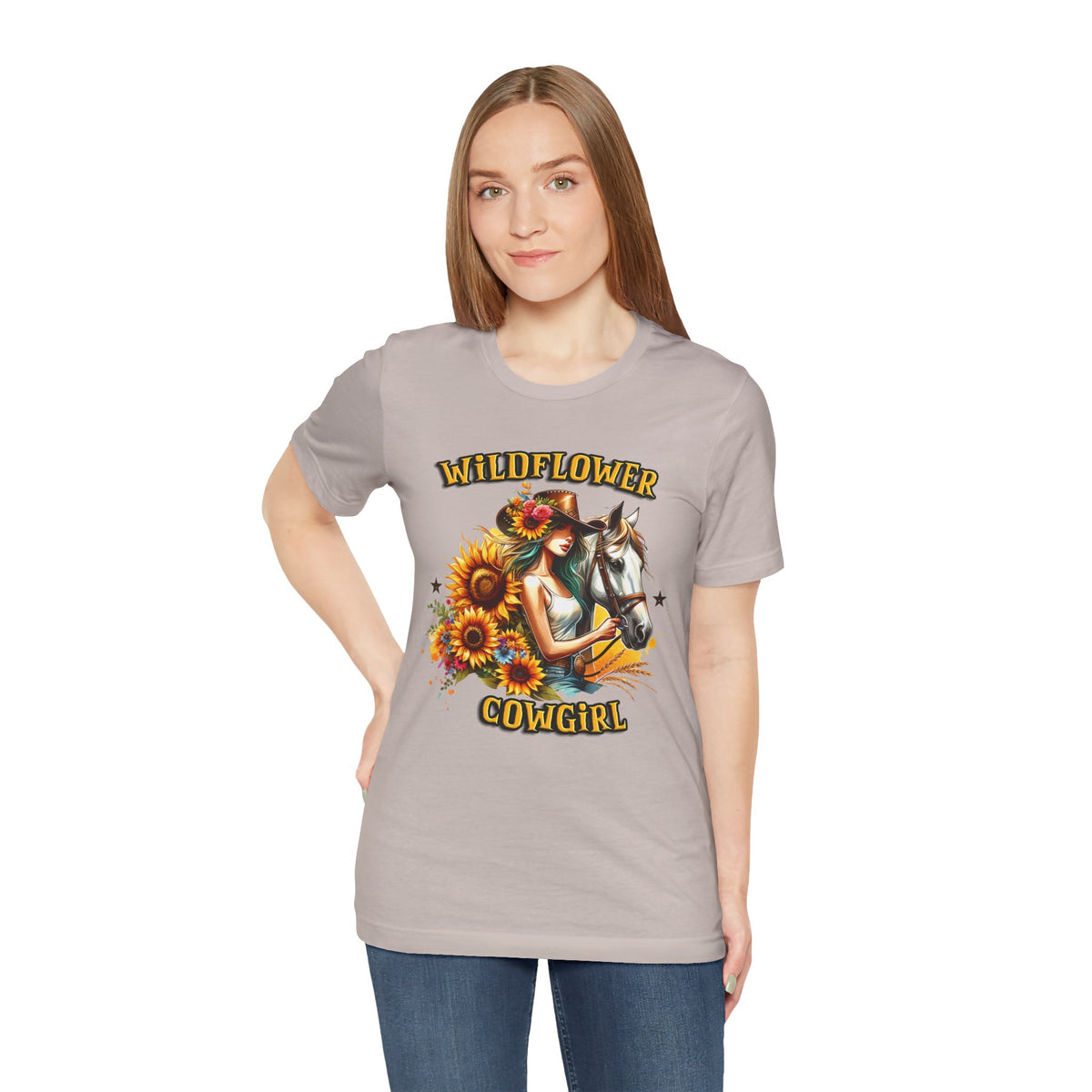 Western Wildflower Girl Jersey Short Sleeve Tee