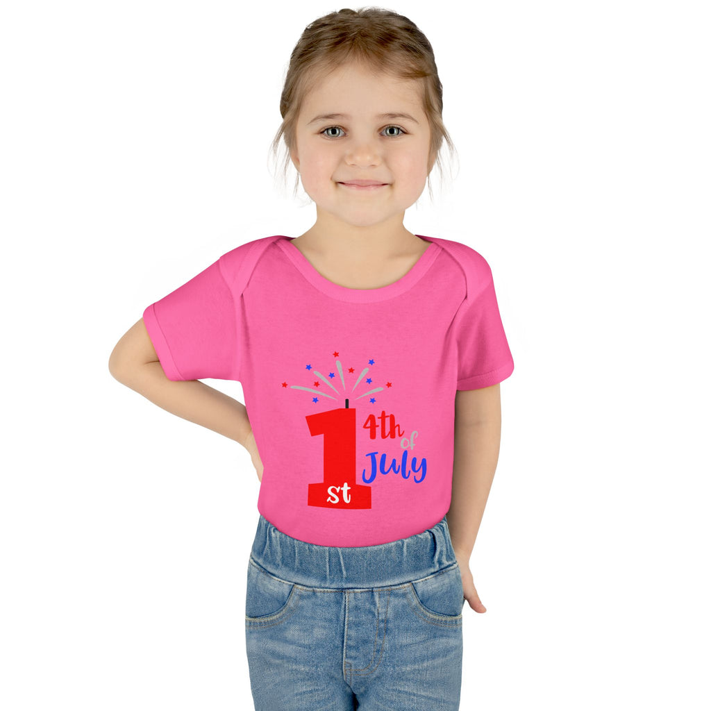 1st 4th of July Baby Bodysuit | Patriotic Fireworks Infant Onesie