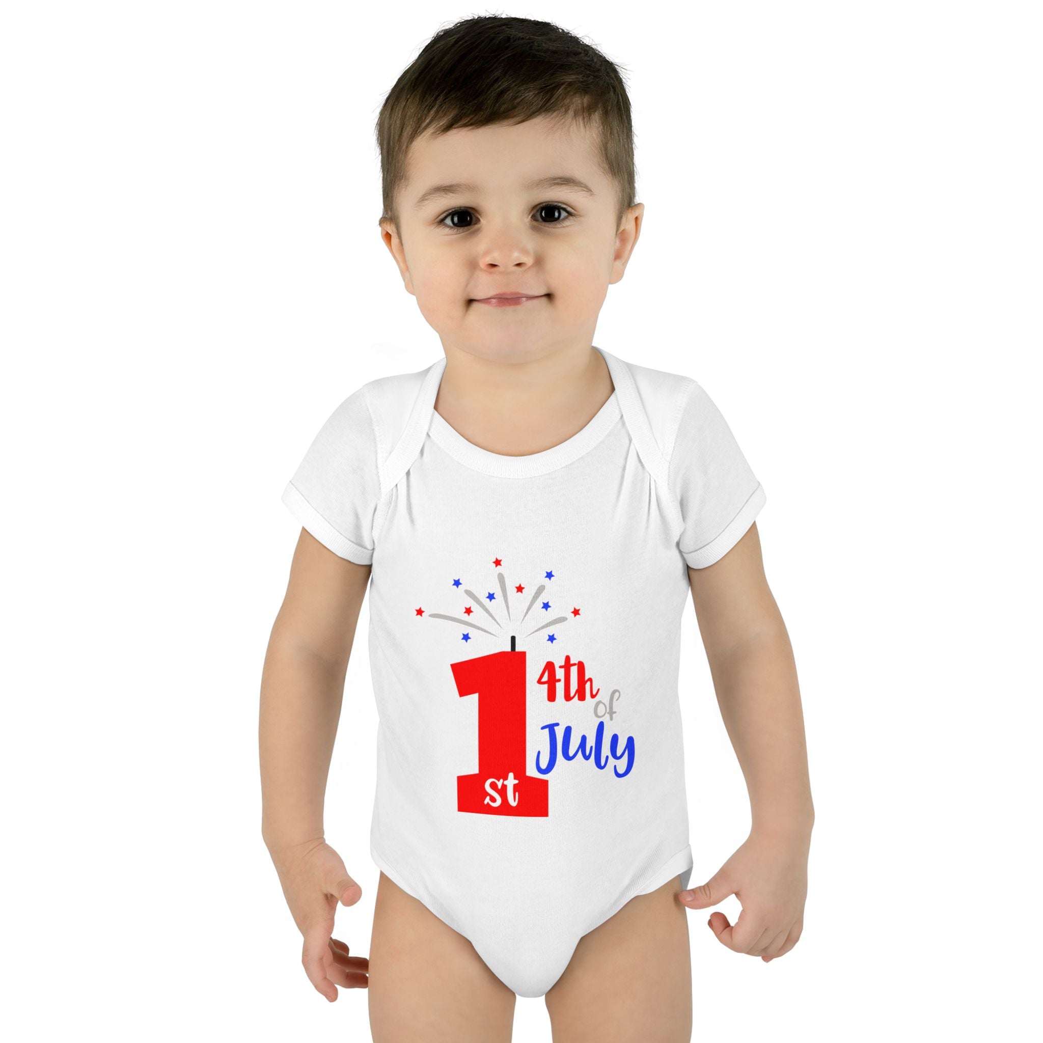 1st 4th of July Baby Bodysuit | Patriotic Fireworks Infant Onesie