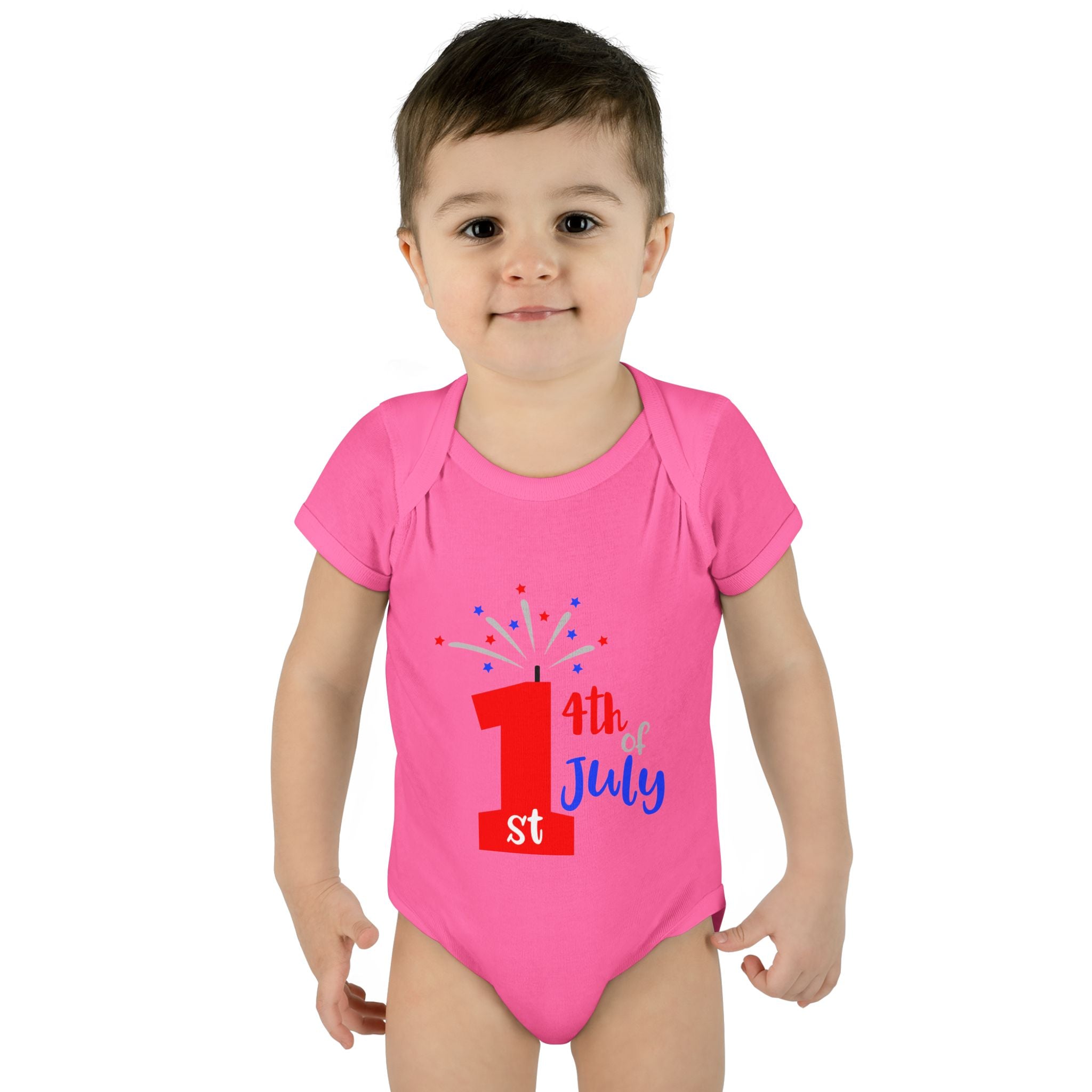 1st 4th of July Baby Bodysuit | Patriotic Fireworks Infant Onesie
