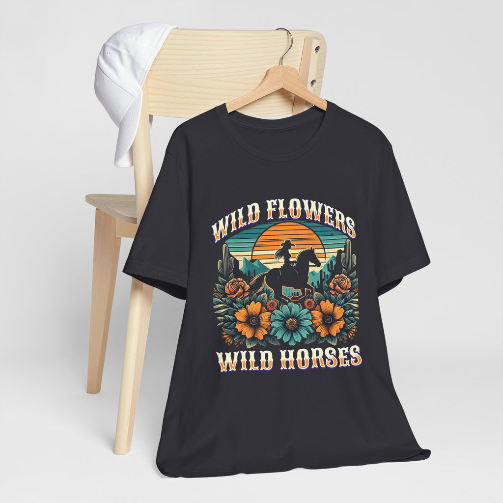 Wildflowers & Wild Horses Western T‑Shirt