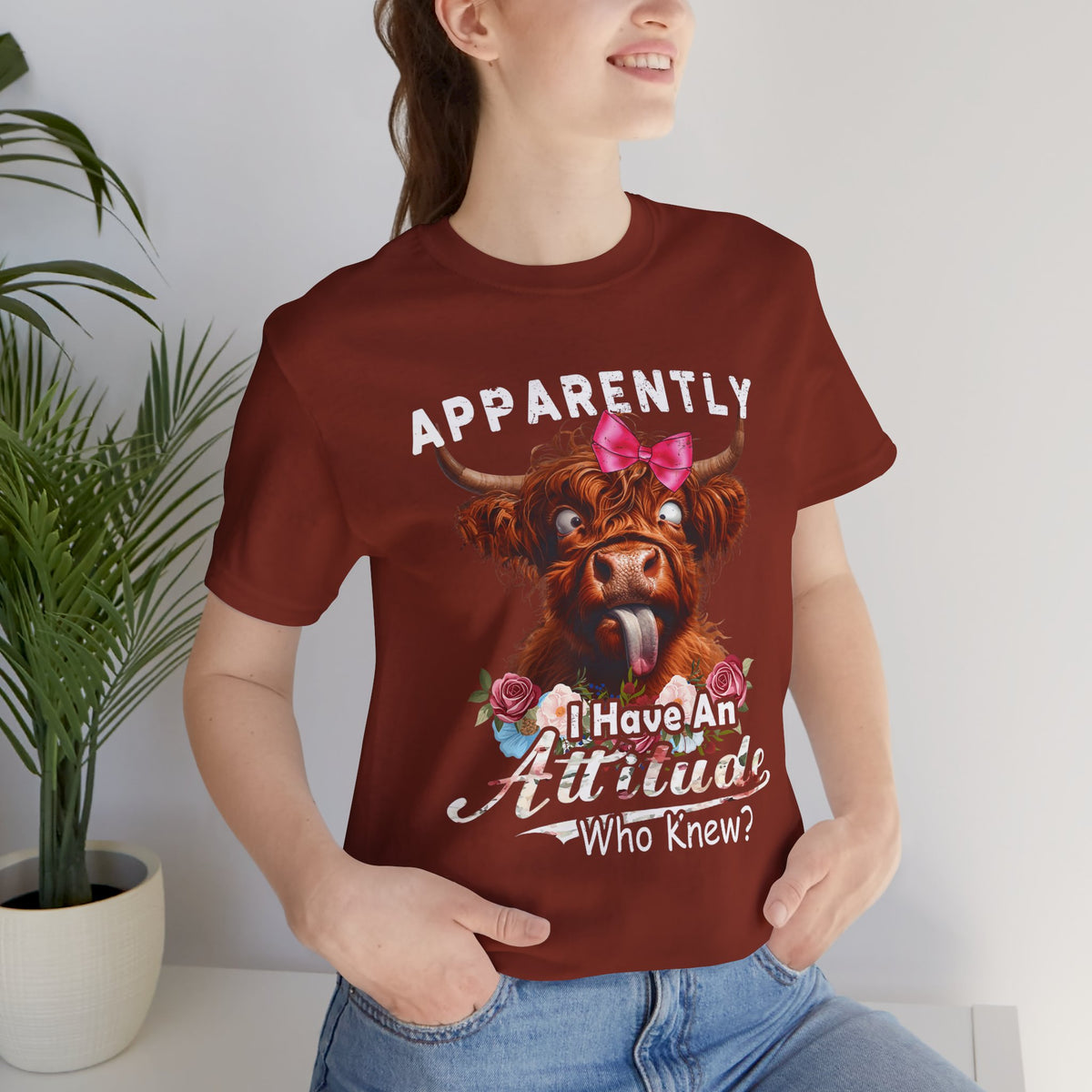 Apparently, I Have an Attitude Who Knew Unisex Jersey Short Sleeve Tee