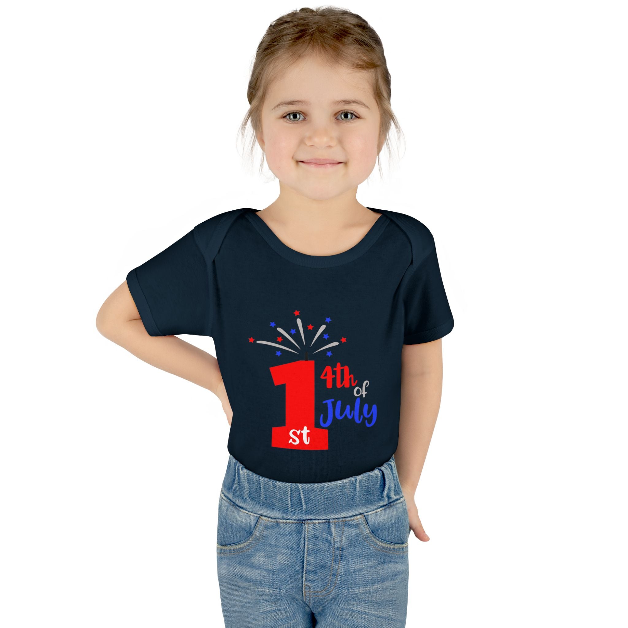 1st 4th of July Baby Bodysuit | Patriotic Fireworks Infant Onesie