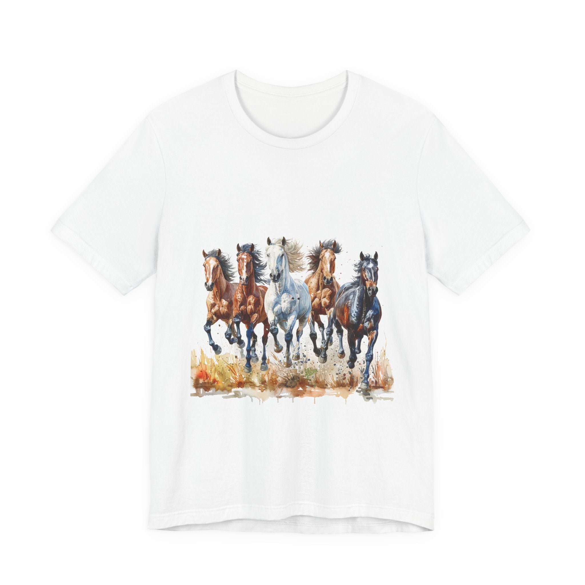 Western Wild Horses Jersey Short Sleeve Tee