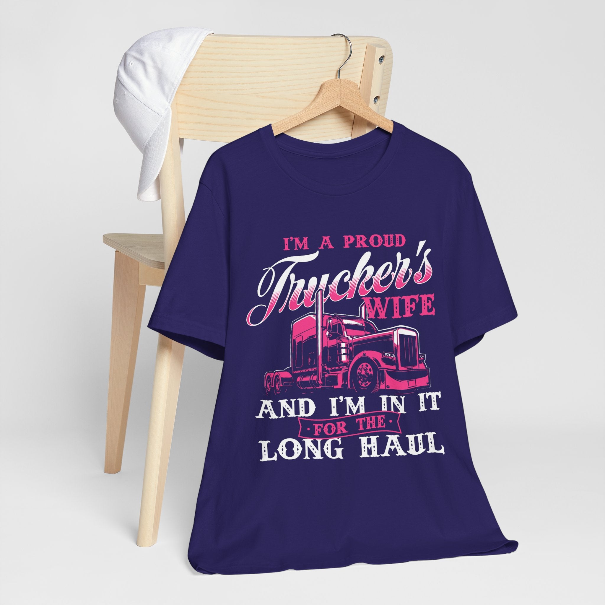 I'm A Proud Trucker's Wife -T-Shirt Jersey Short Sleeve Tee