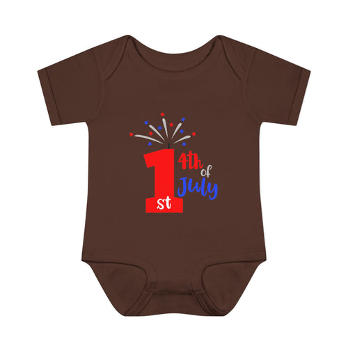 1st 4th of July Baby Bodysuit | Patriotic Fireworks Infant Onesie
