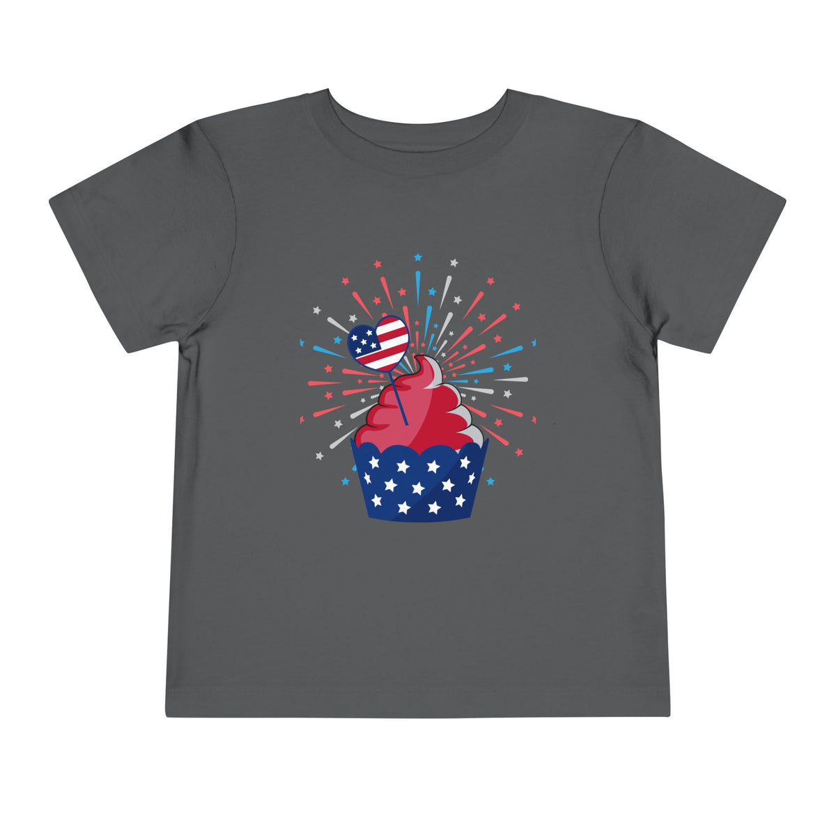 Cupcake with Fireworks Toddler Tee | 2T-5T