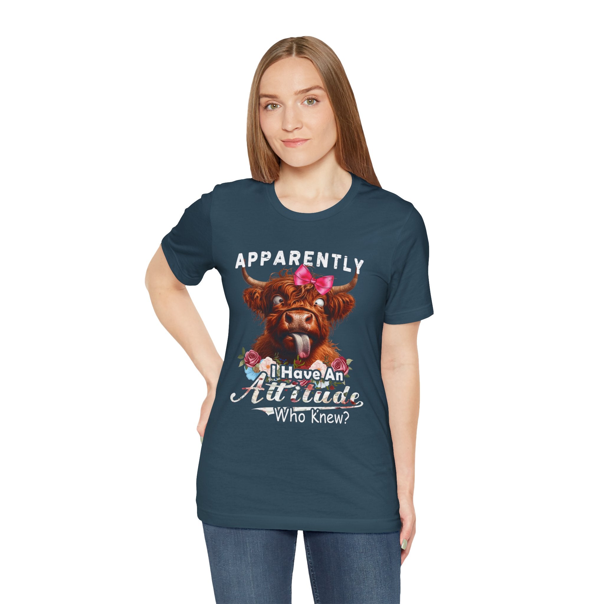 Apparently, I Have an Attitude Who Knew Unisex Jersey Short Sleeve Tee