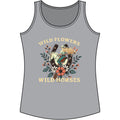 Western Wildflowers & Wild Horses Tank Top — Women's Cotton Ranch Style