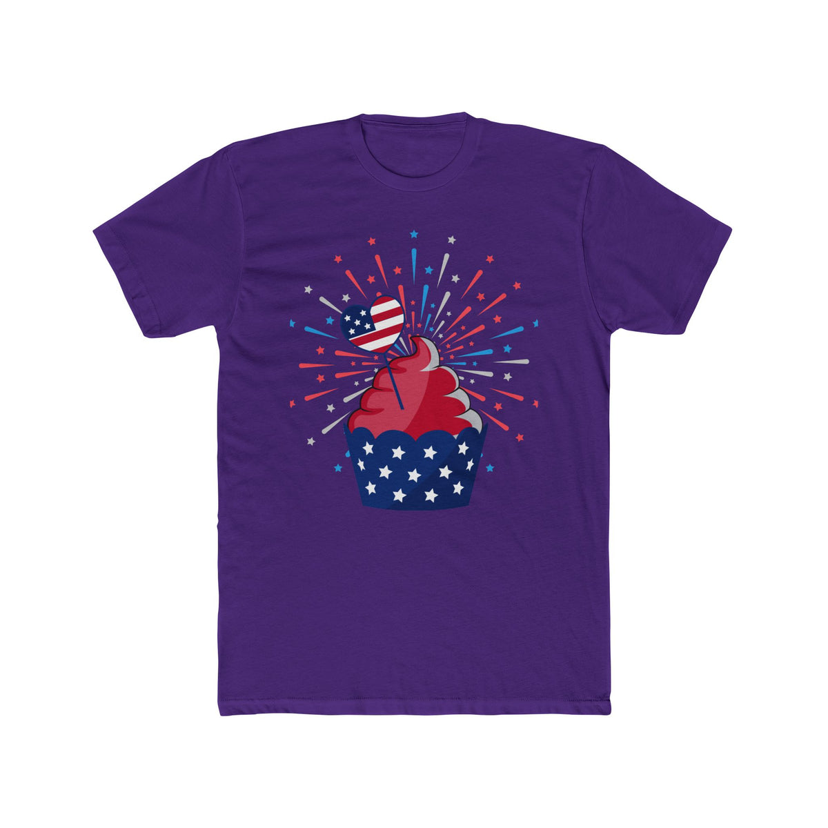 Cupcake Firework 4th of July T-Shirt | Patriotic Independence Day Tee