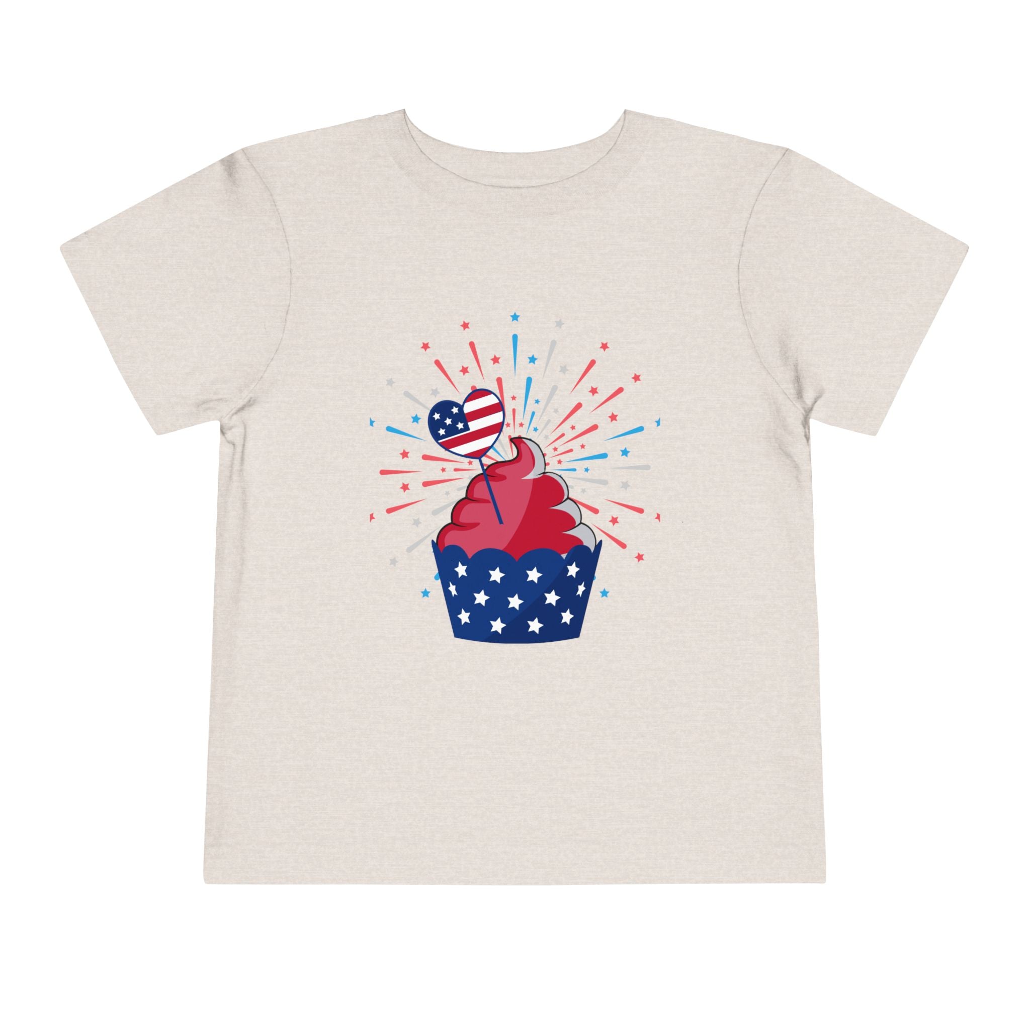 Cupcake with Fireworks Toddler Tee | 2T-5T