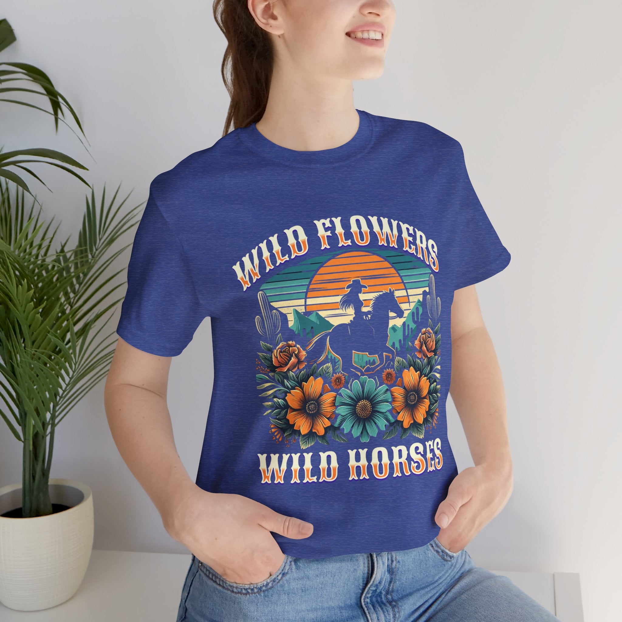 Wildflowers & Wild Horses Western T‑Shirt