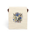 Southwestern Floral Lunch Tote - Canvas Lunch Tote w/Strap