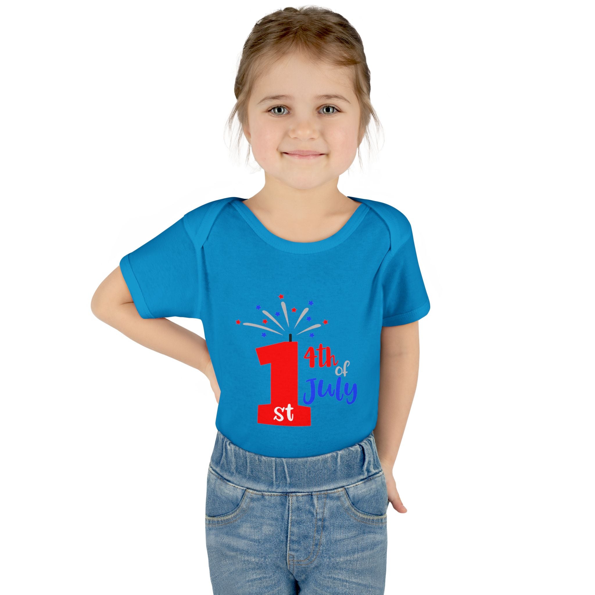 1st 4th of July Baby Bodysuit | Patriotic Fireworks Infant Onesie