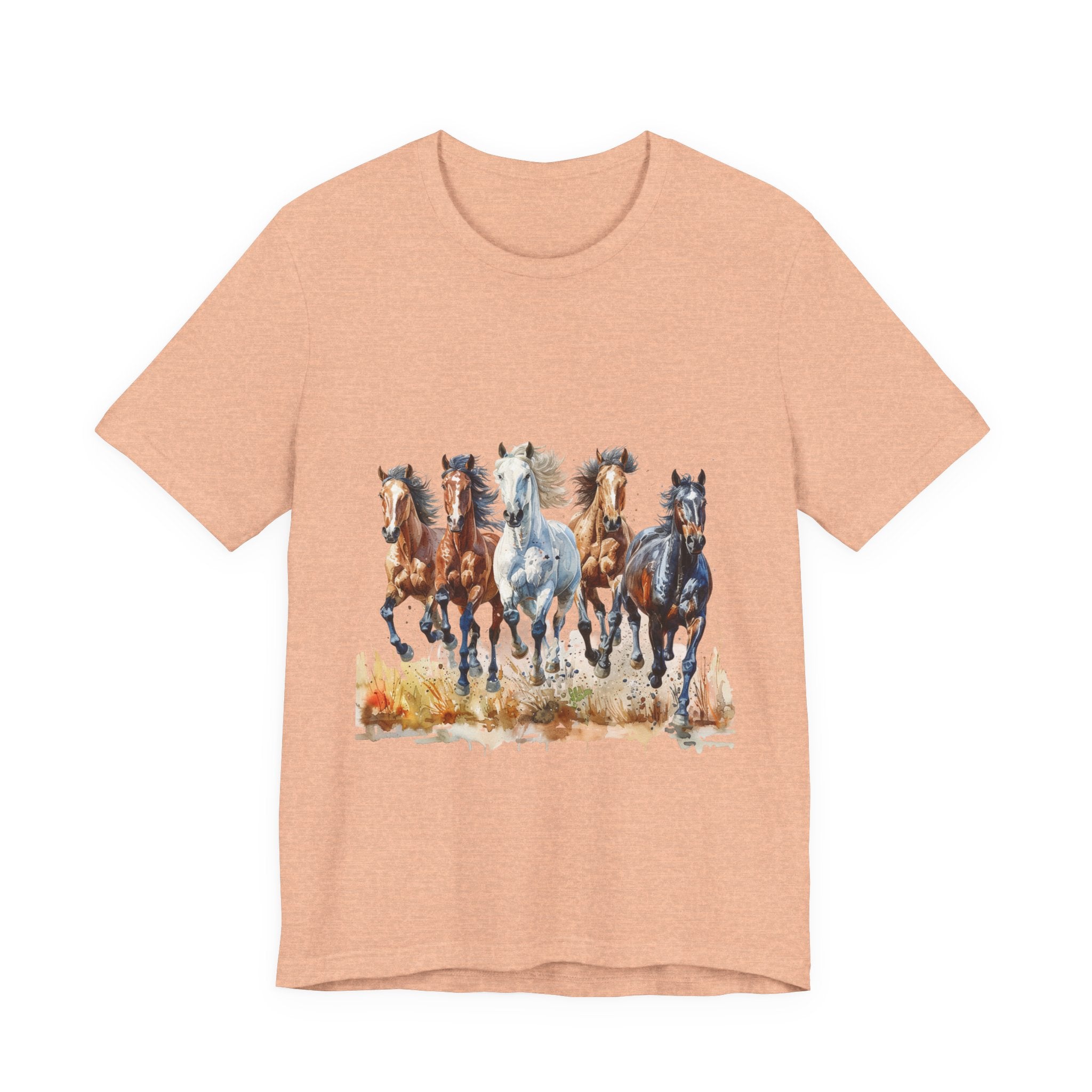 Western Wild Horses Jersey Short Sleeve Tee