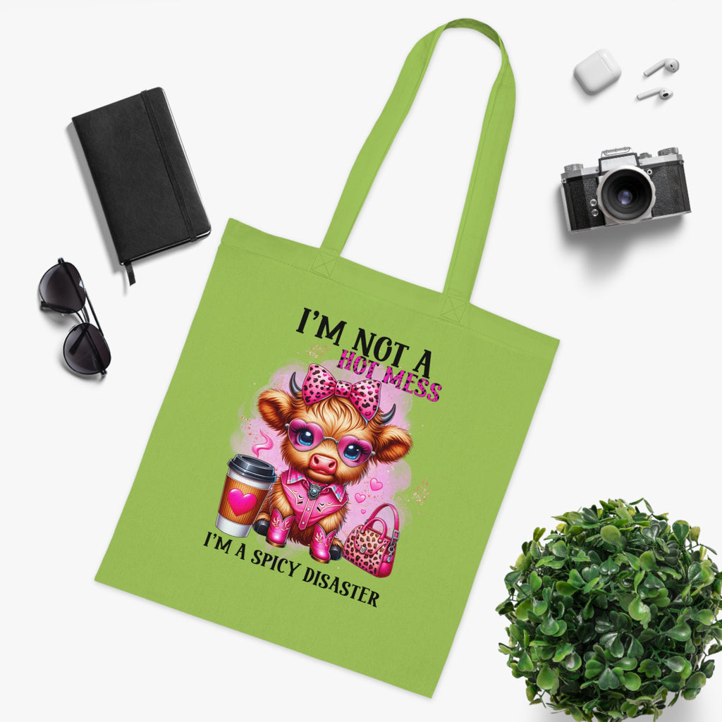 I'm Not a Hot Mess I'm A Spicy Disaster Cotton Tote