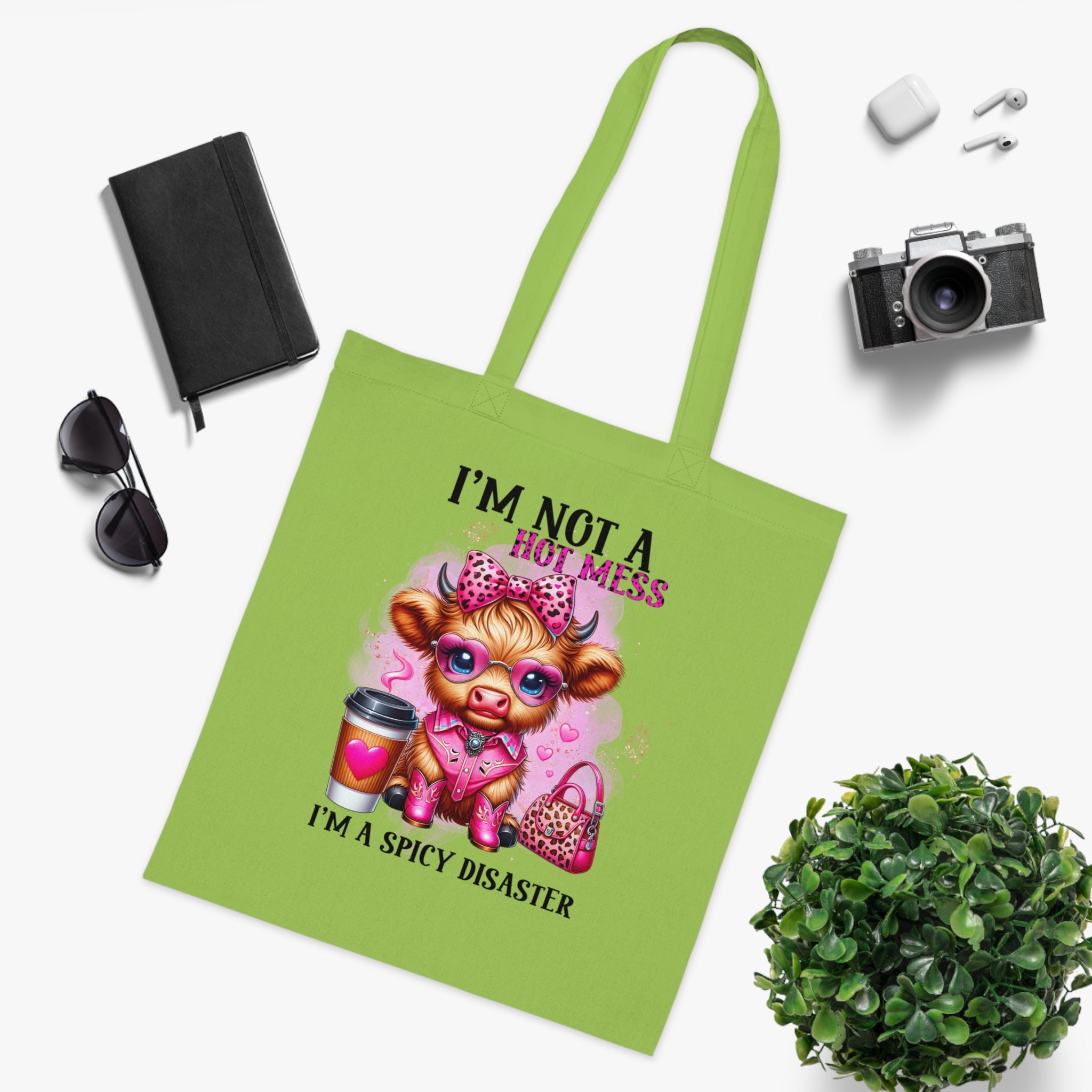 I'm Not a Hot Mess I'm A Spicy Disaster Cotton Tote