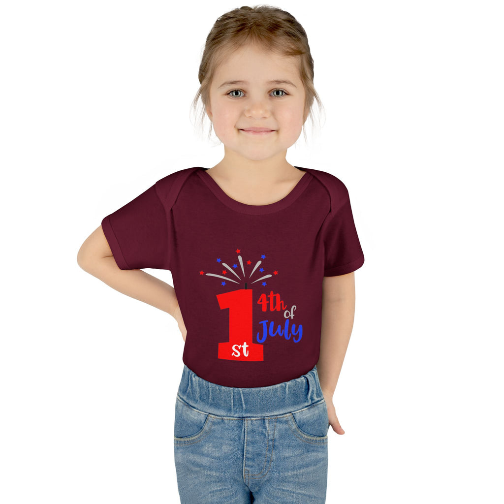 1st 4th of July Baby Bodysuit | Patriotic Fireworks Infant Onesie
