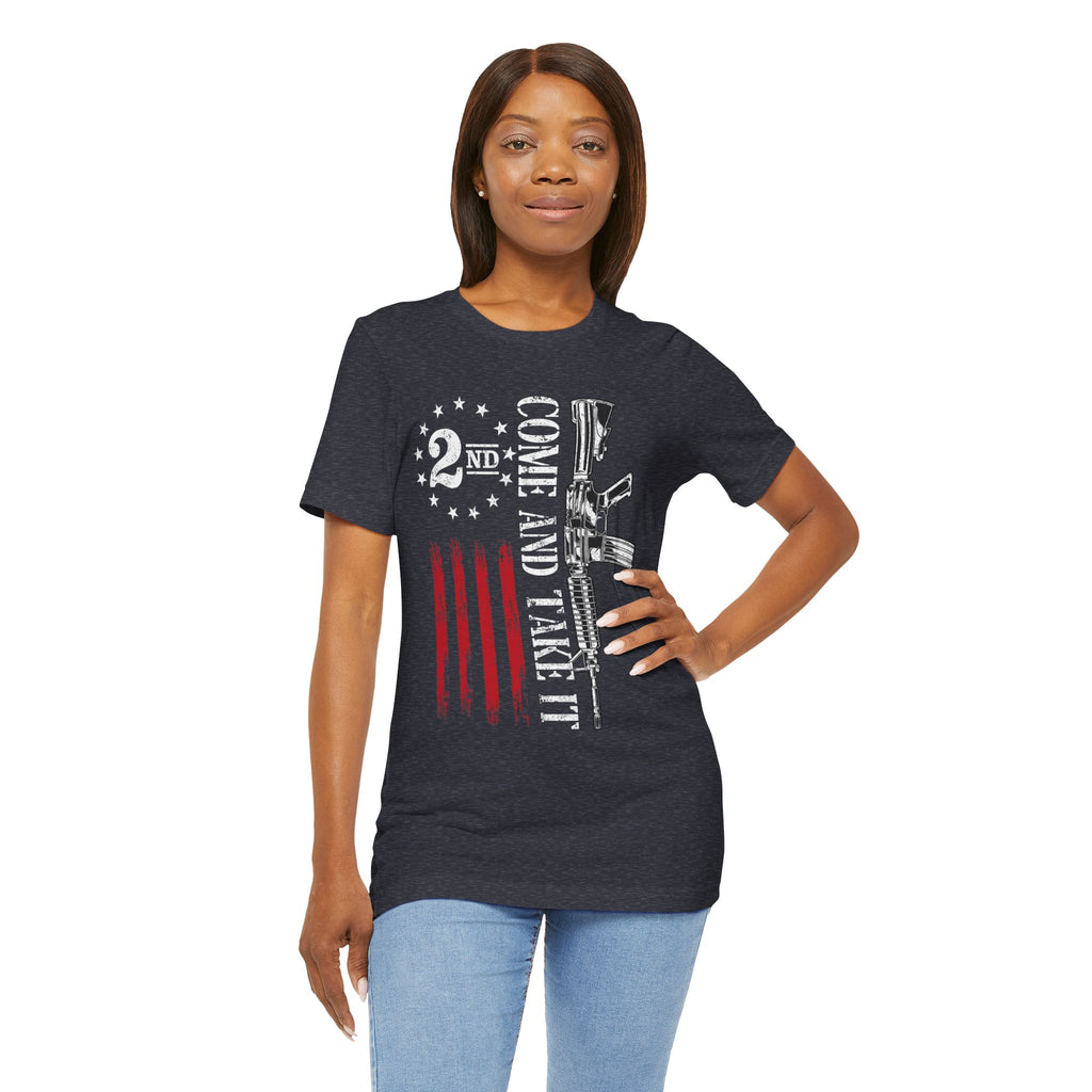 2nd Amendment 'Come and Take It' USA Flag T-Shirt