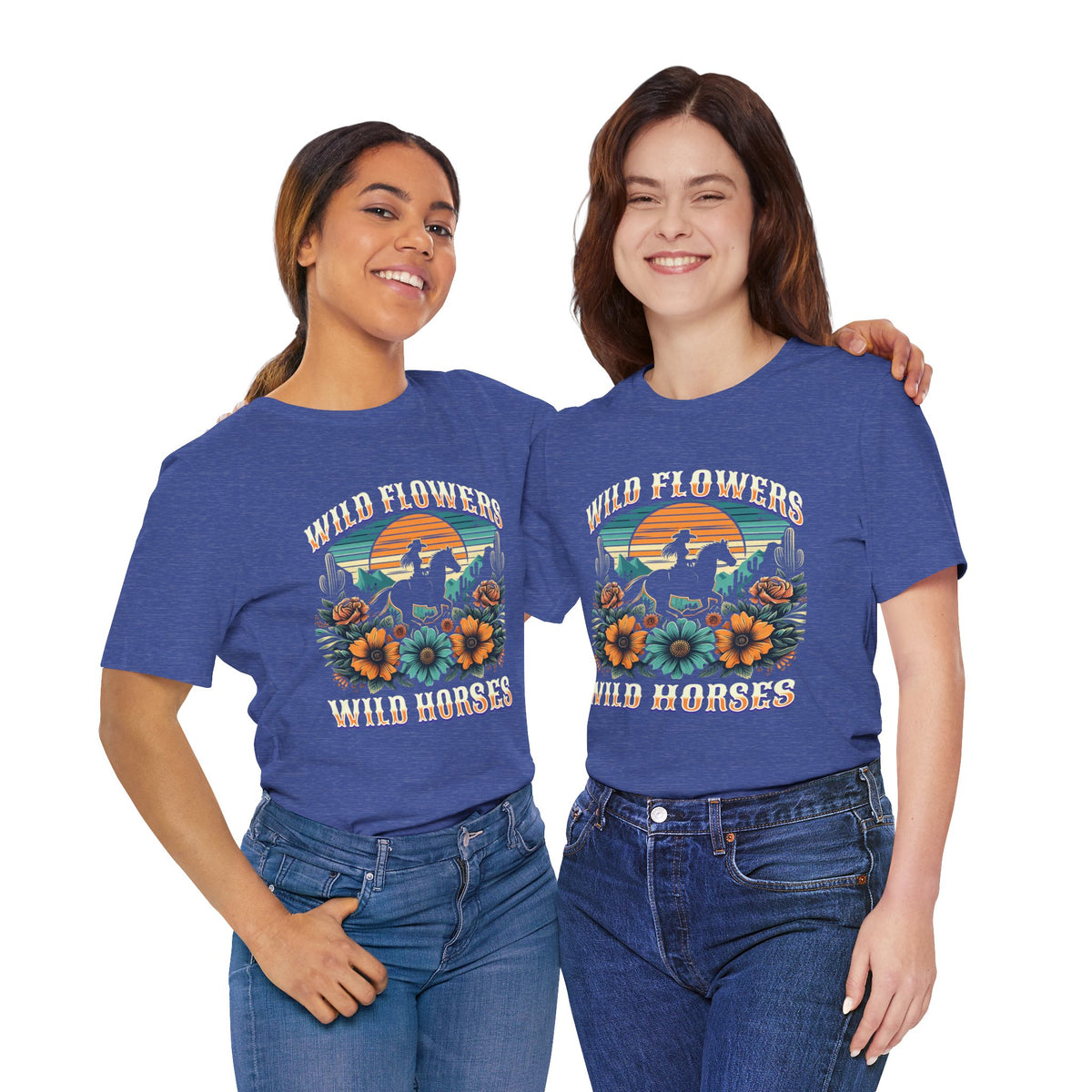 Wildflowers & Wild Horses Western T‑Shirt