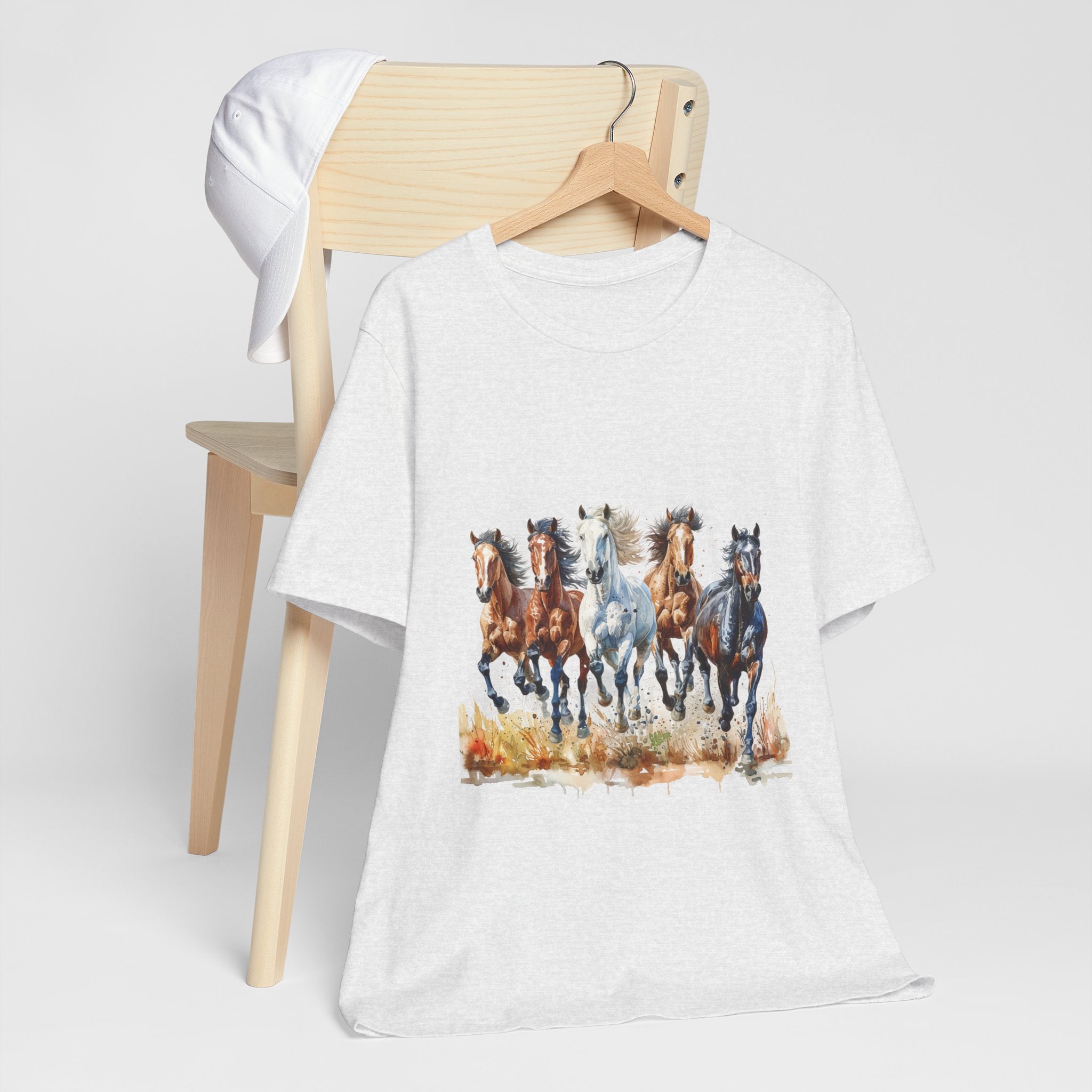 Western Wild Horses Jersey Short Sleeve Tee