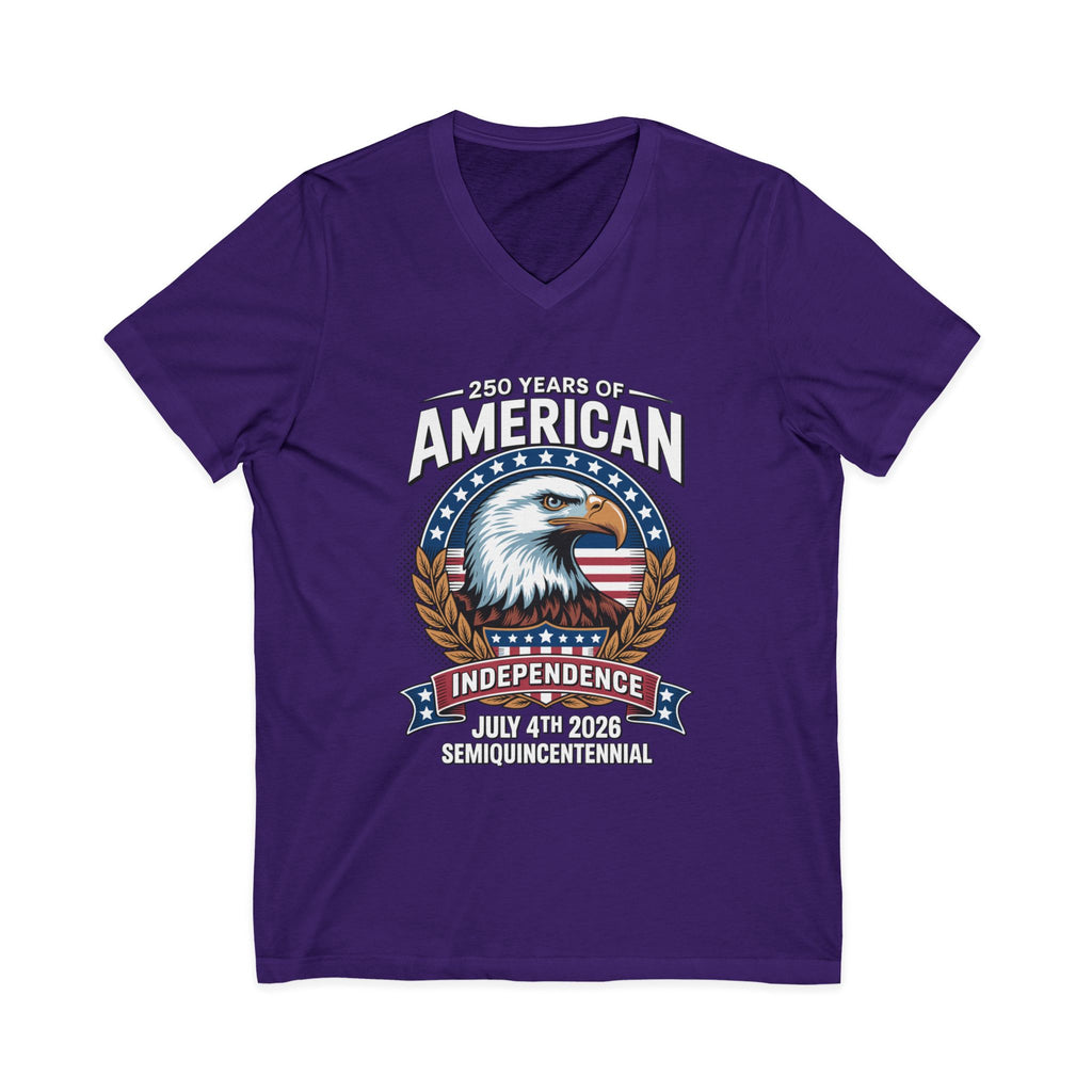 250 Years of America 1776-2026 Jersey Short Sleeve V-Neck Tee