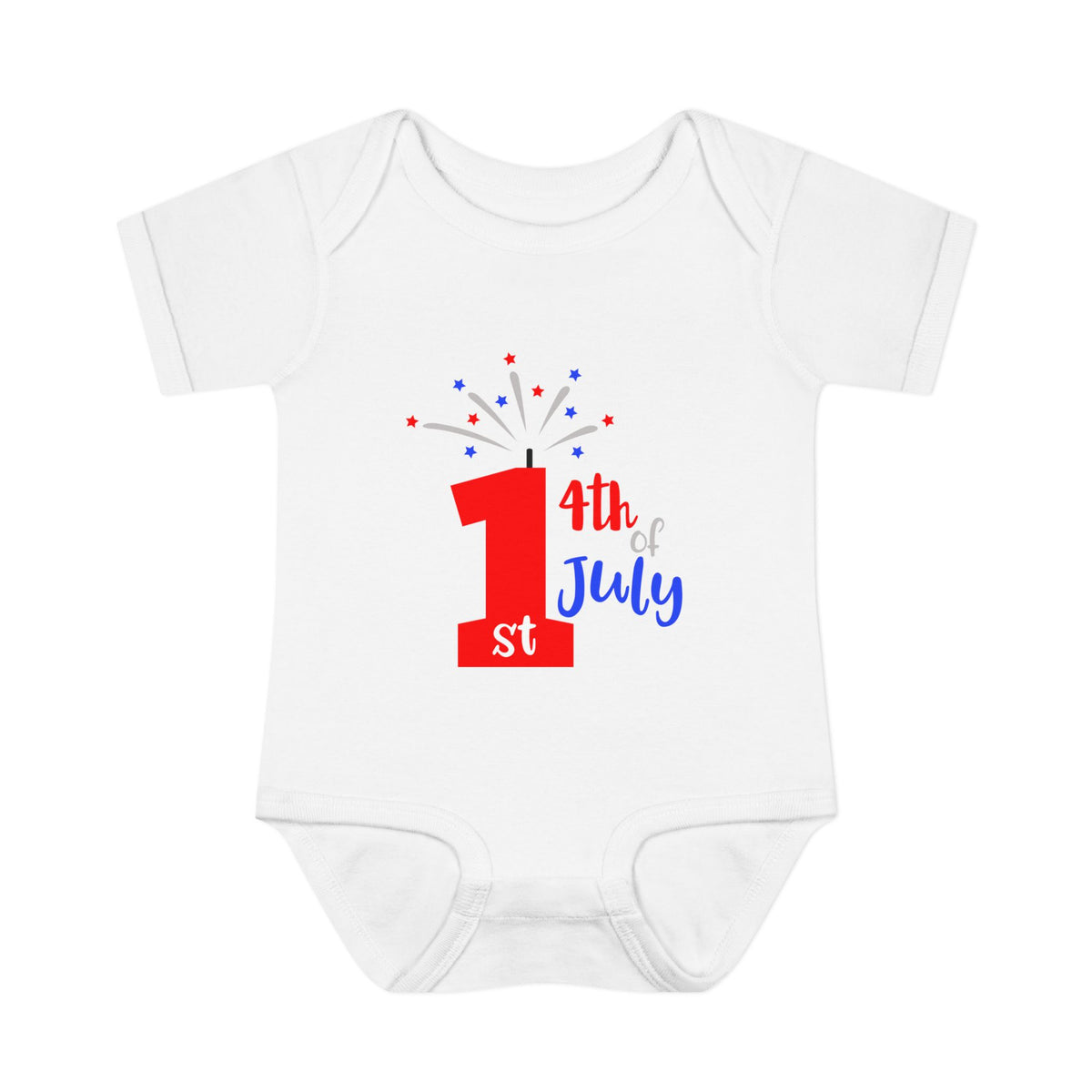 1st 4th of July Baby Bodysuit | Patriotic Fireworks Infant Onesie
