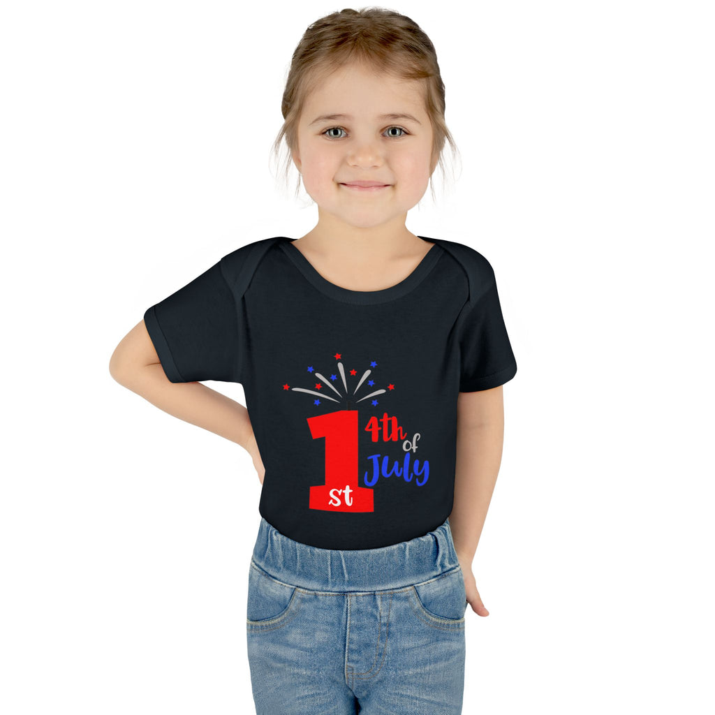 1st 4th of July Baby Bodysuit | Patriotic Fireworks Infant Onesie