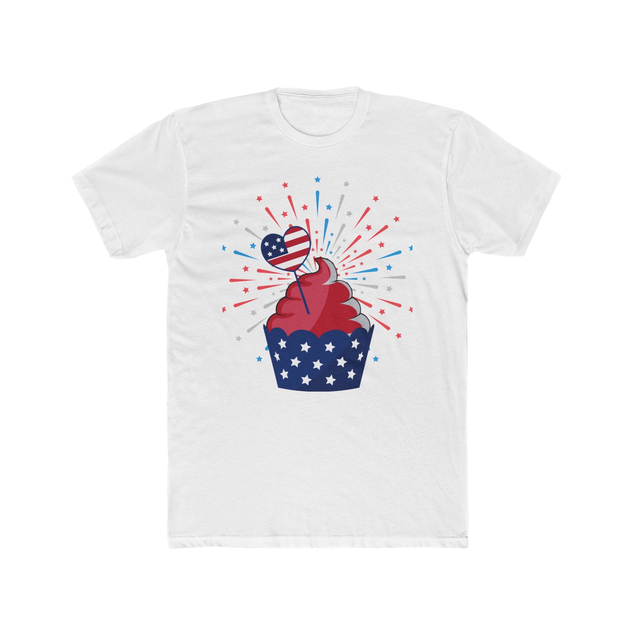 Cupcake Firework 4th of July T-Shirt | Patriotic Independence Day Tee