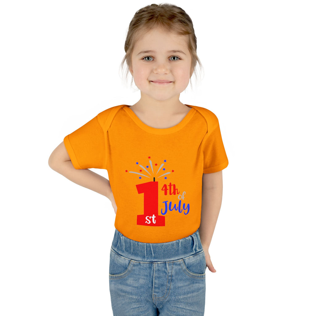 1st 4th of July Baby Bodysuit | Patriotic Fireworks Infant Onesie