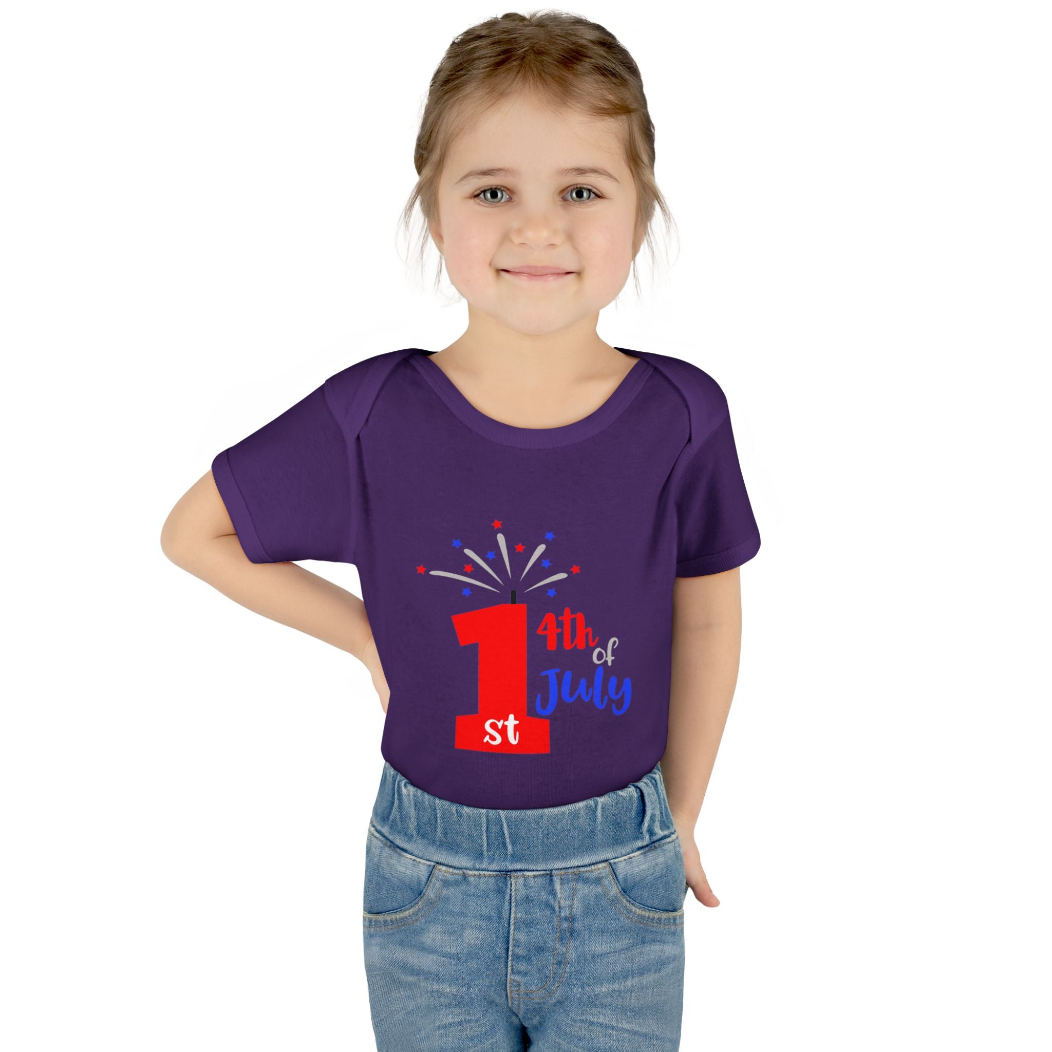 1st 4th of July Baby Bodysuit | Patriotic Fireworks Infant Onesie