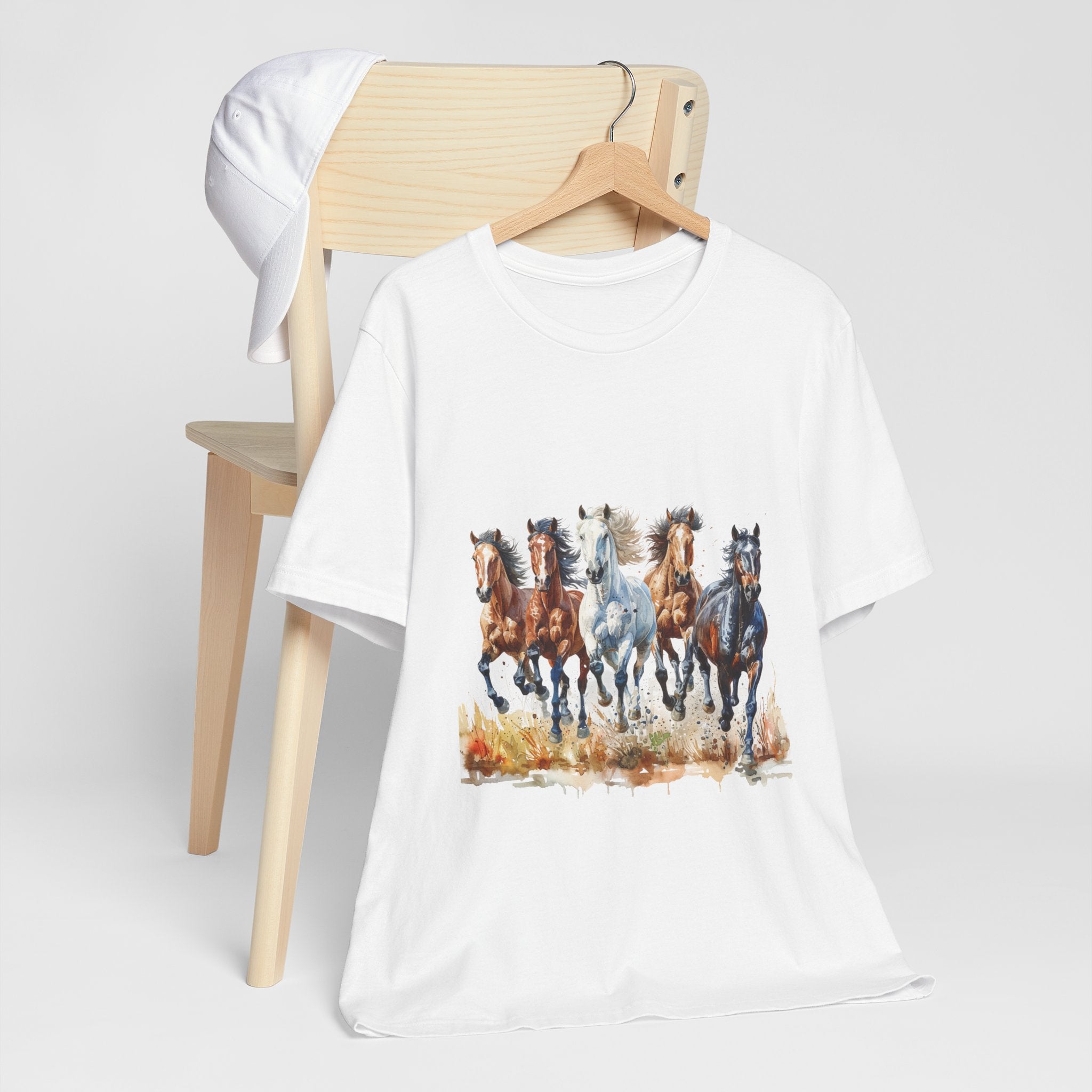 Western Wild Horses Jersey Short Sleeve Tee