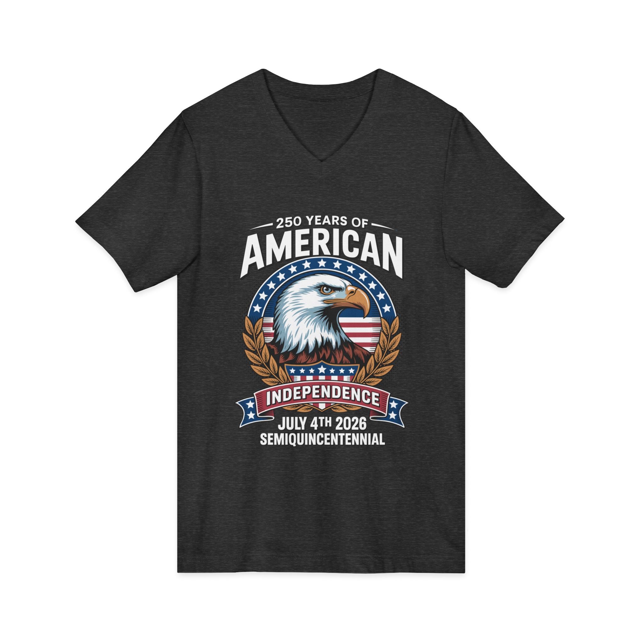 250 Years of America 1776-2026 Jersey Short Sleeve V-Neck Tee