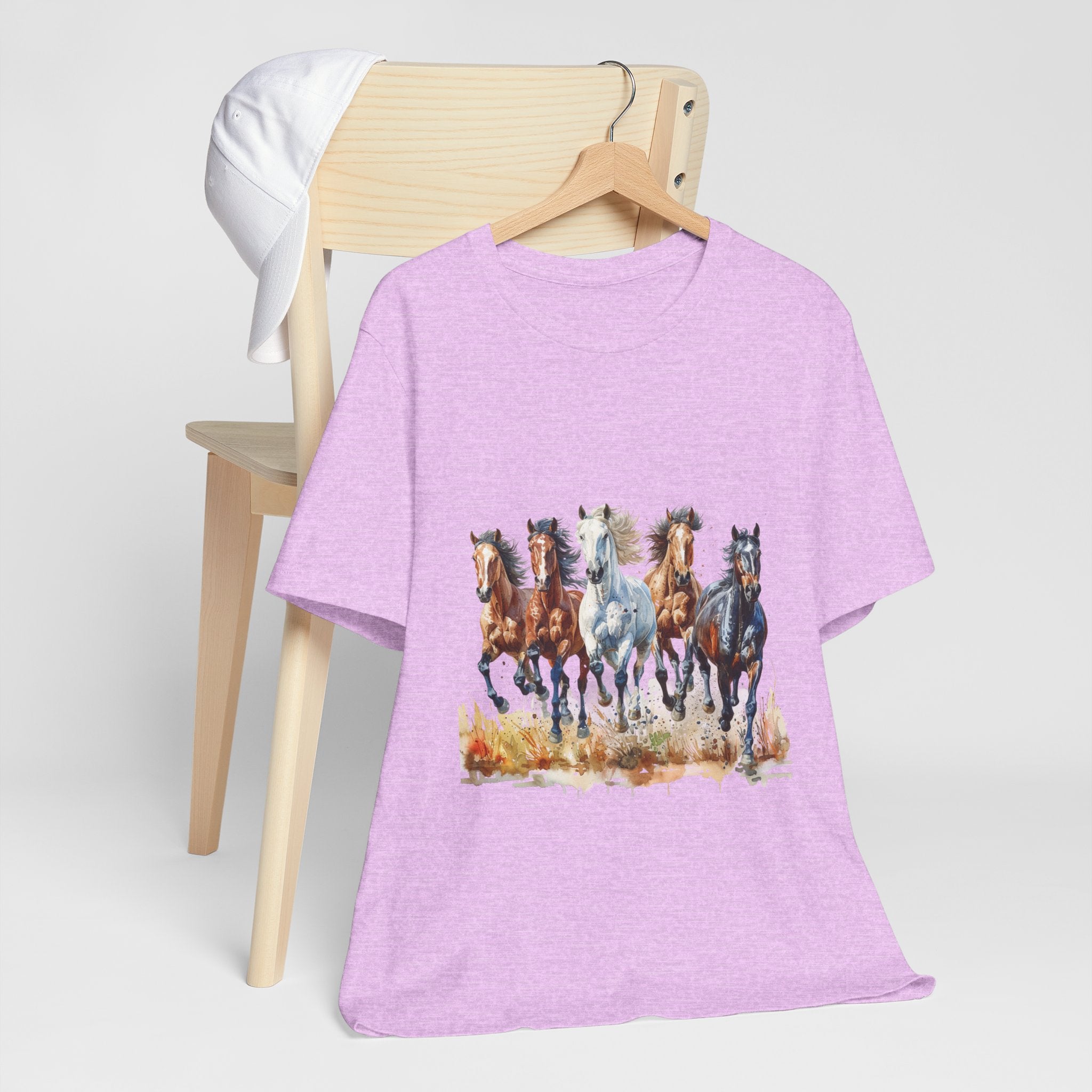 Western Wild Horses Jersey Short Sleeve Tee