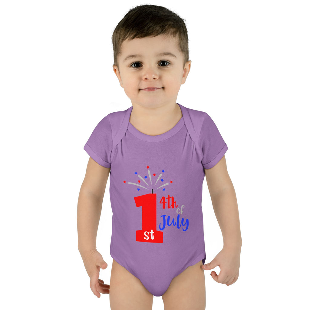 1st 4th of July Baby Bodysuit | Patriotic Fireworks Infant Onesie