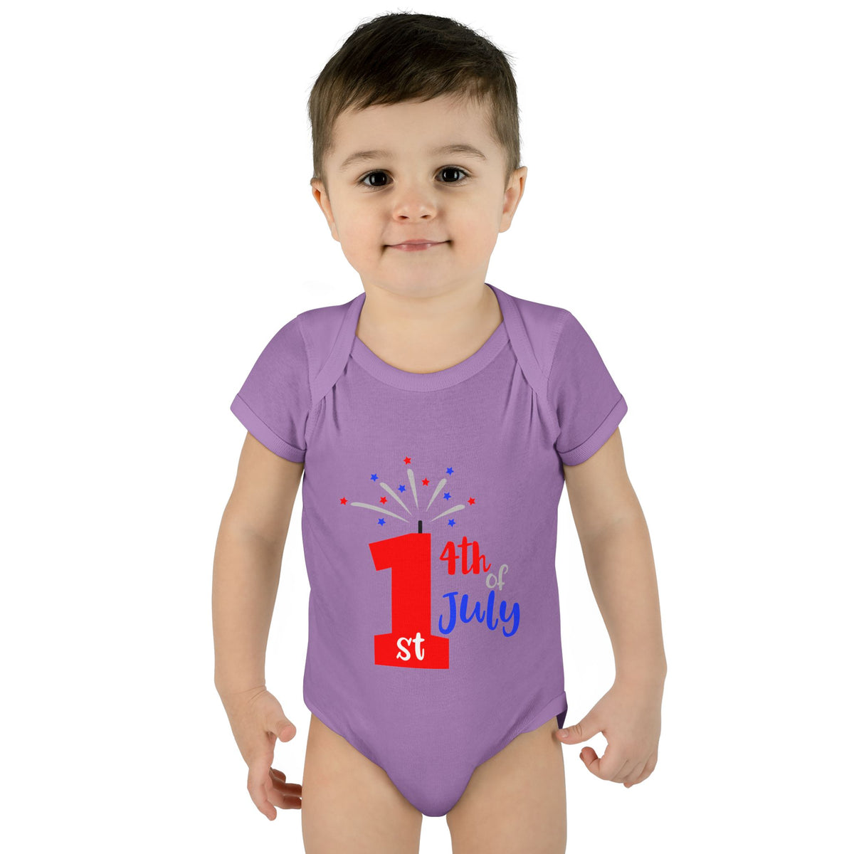 1st 4th of July Baby Bodysuit | Patriotic Fireworks Infant Onesie