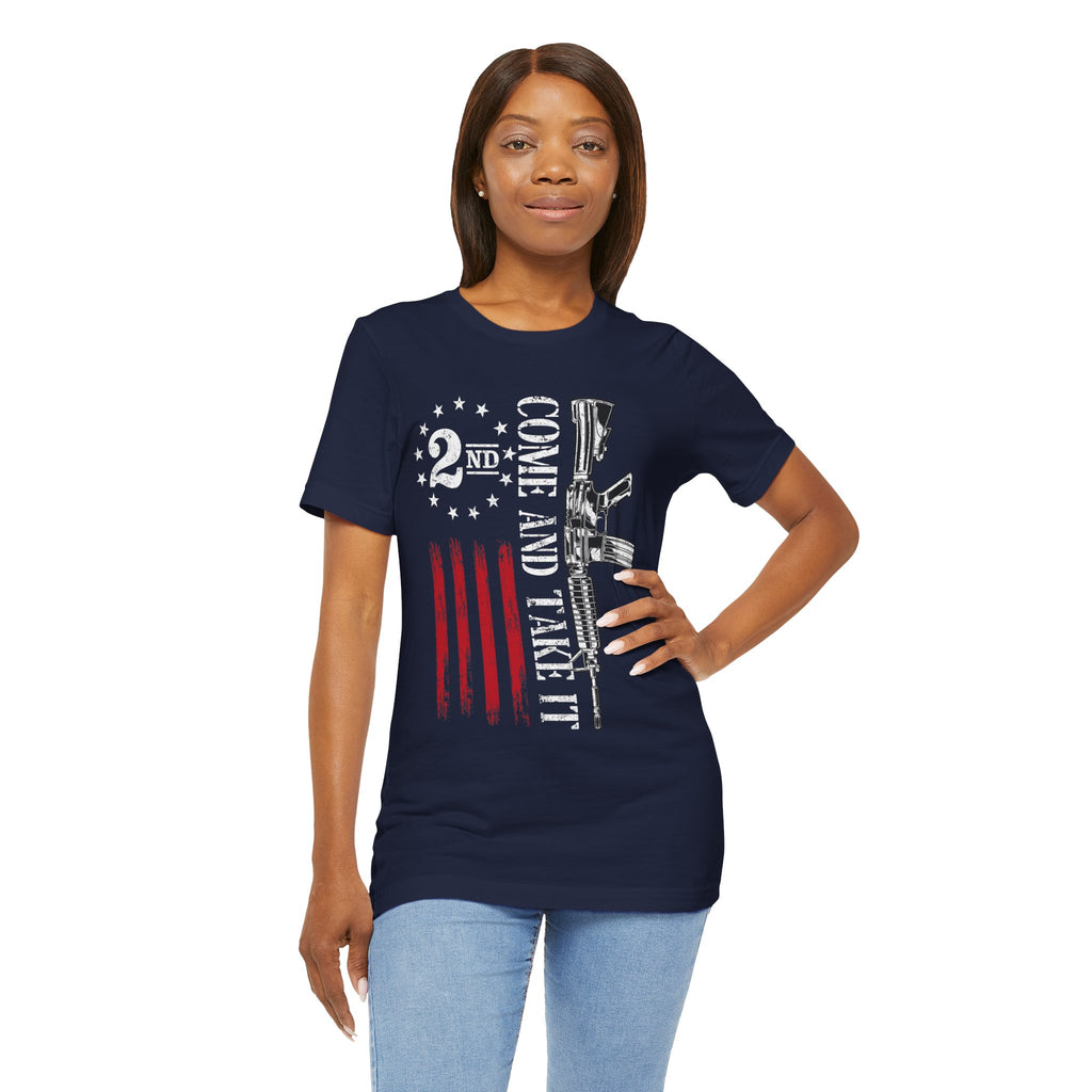 2nd Amendment 'Come and Take It' USA Flag T-Shirt