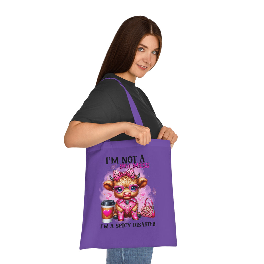 I'm Not a Hot Mess I'm A Spicy Disaster Cotton Tote