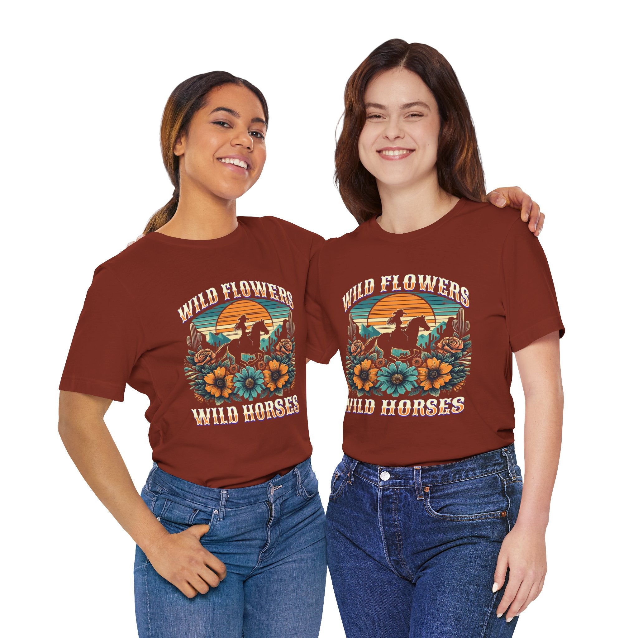 Wildflowers & Wild Horses Western T‑Shirt